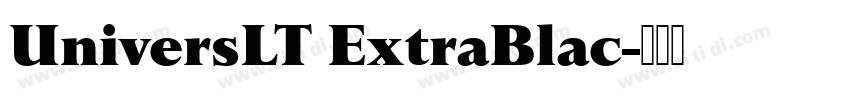 UniversLT ExtraBlac字体转换
